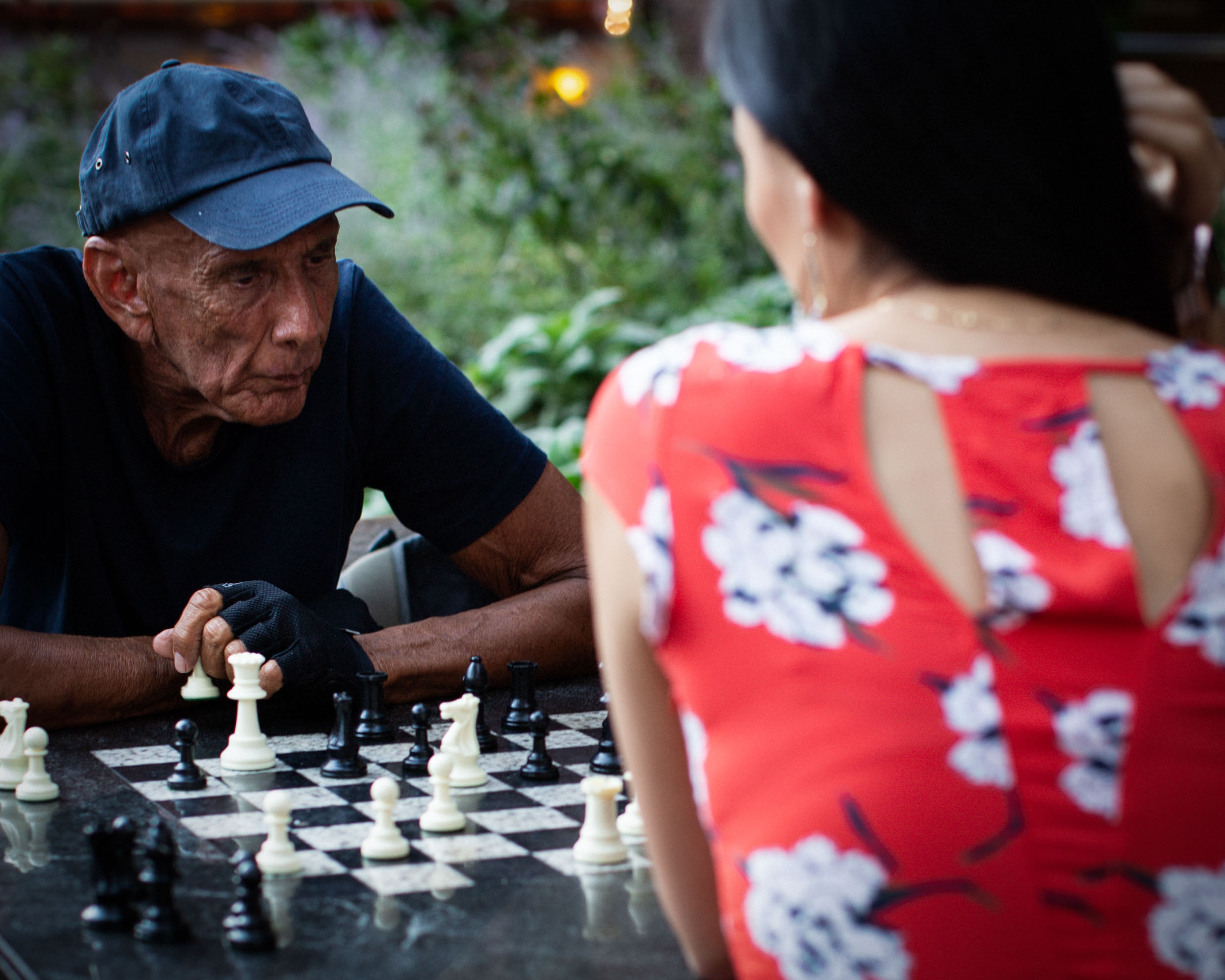 Chess players at Washington Square park by Claudine Williams